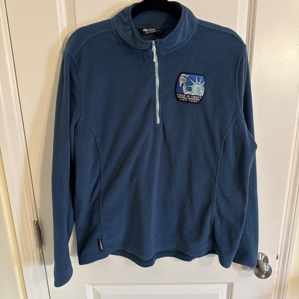Outdoor Research 1/4 Zip Pullover Mens XL Fleece Lined Status Of Liberty Patch